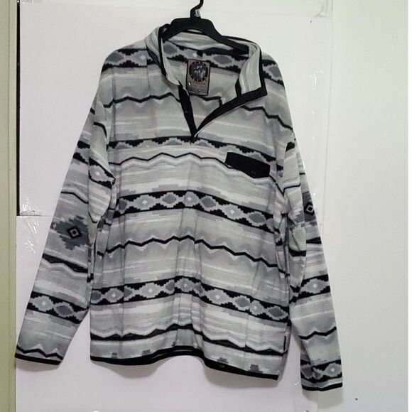 A Cabin Fever Women's Plus Cozy Fleece Pullover Jacket Southwestern Pattern 2XL - Picture 1 of 10